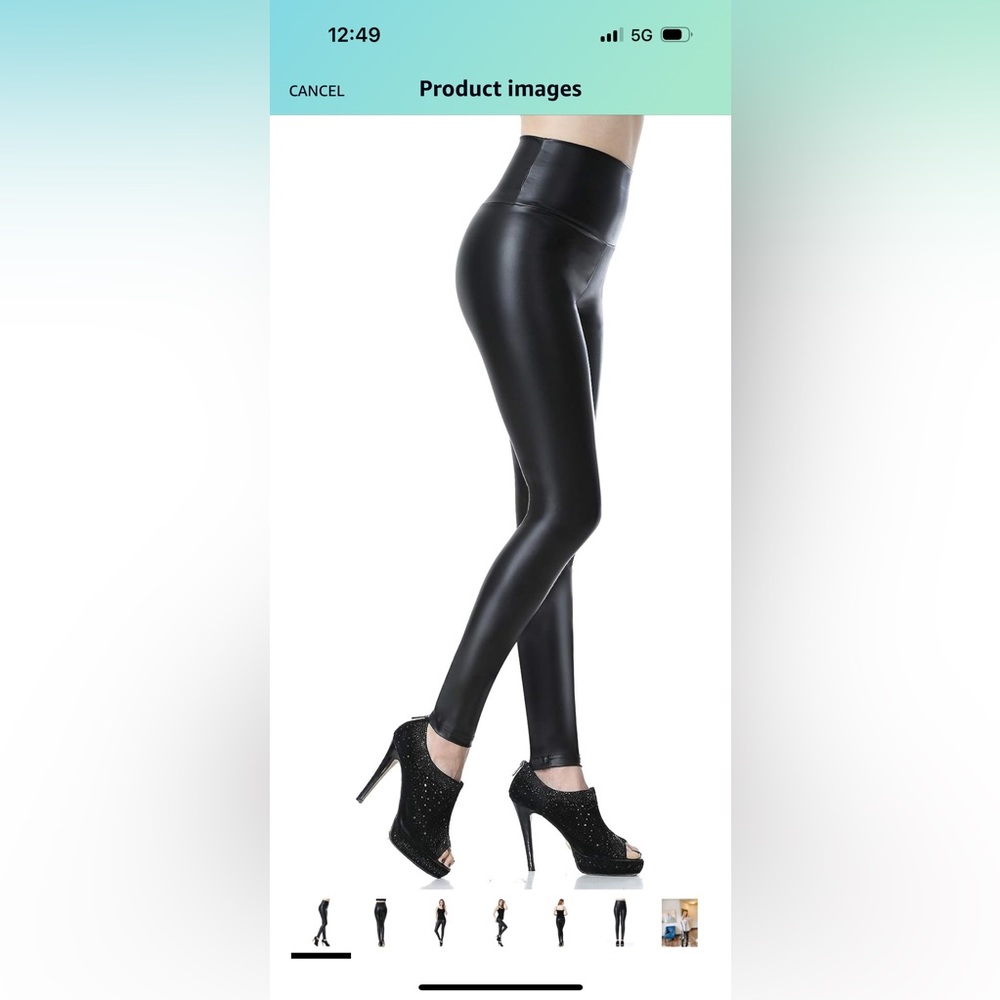 amazon fake leather leggings size medium